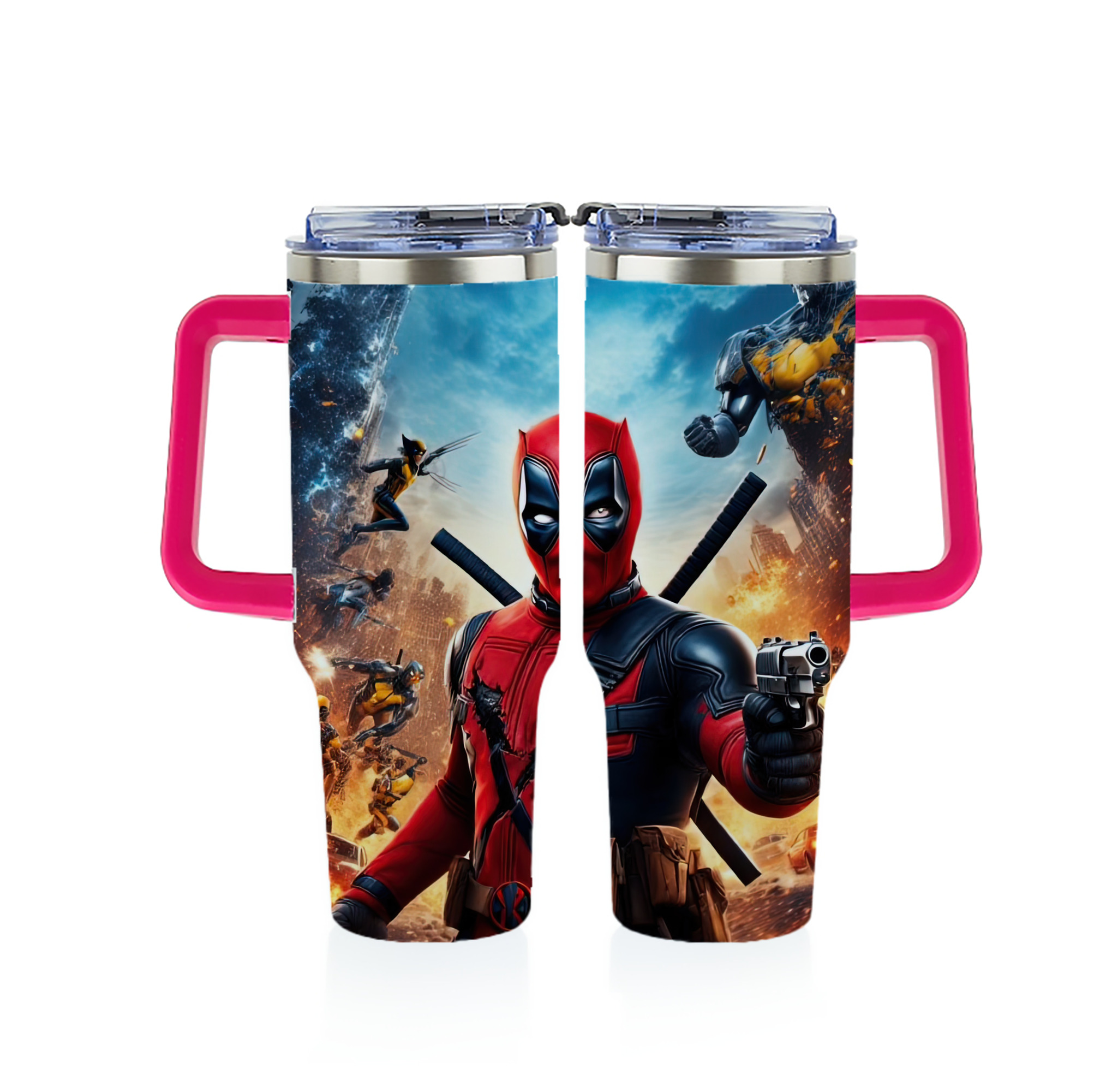 （画像用） Deadpool デッドプール 1200ｍLフルプリント車用タンブラー